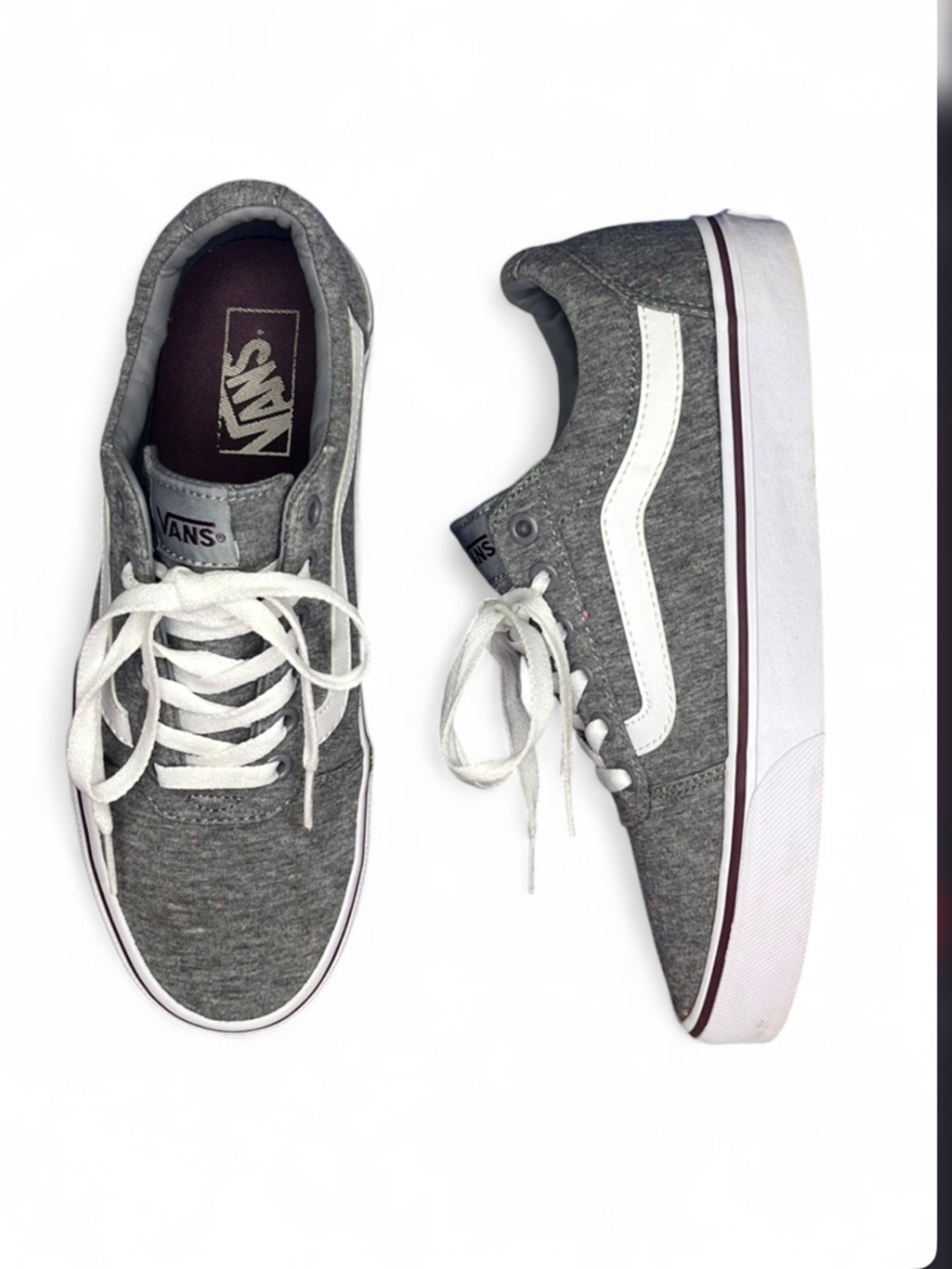 VANS Ward - VANS Off The Wall Low Top Women Size 8.5 Skateboard Shoes - Grey